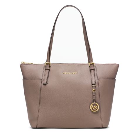 michael kors jet set travel large tote dark dune|michael kors saffiano leather tote.